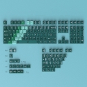 Malachite Green 119+35 Keys PBT+PC Clear Cherry Profile Keycaps Set for MX Keyboard